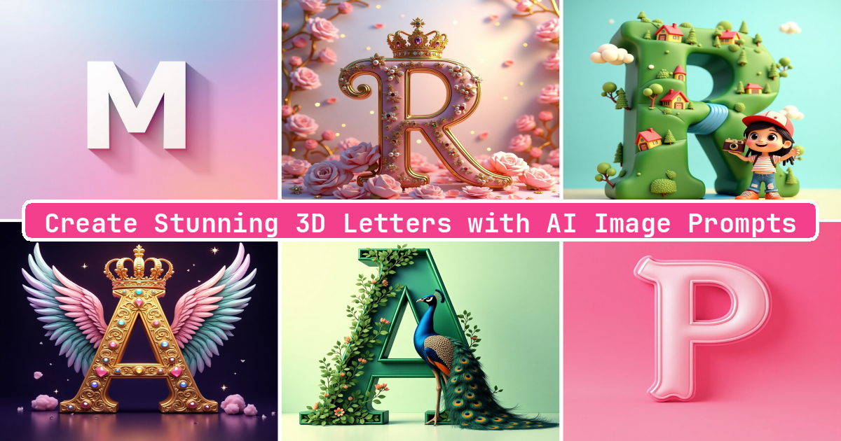 Create Stunning 3D Letters with AI Image Prompts - Aivana