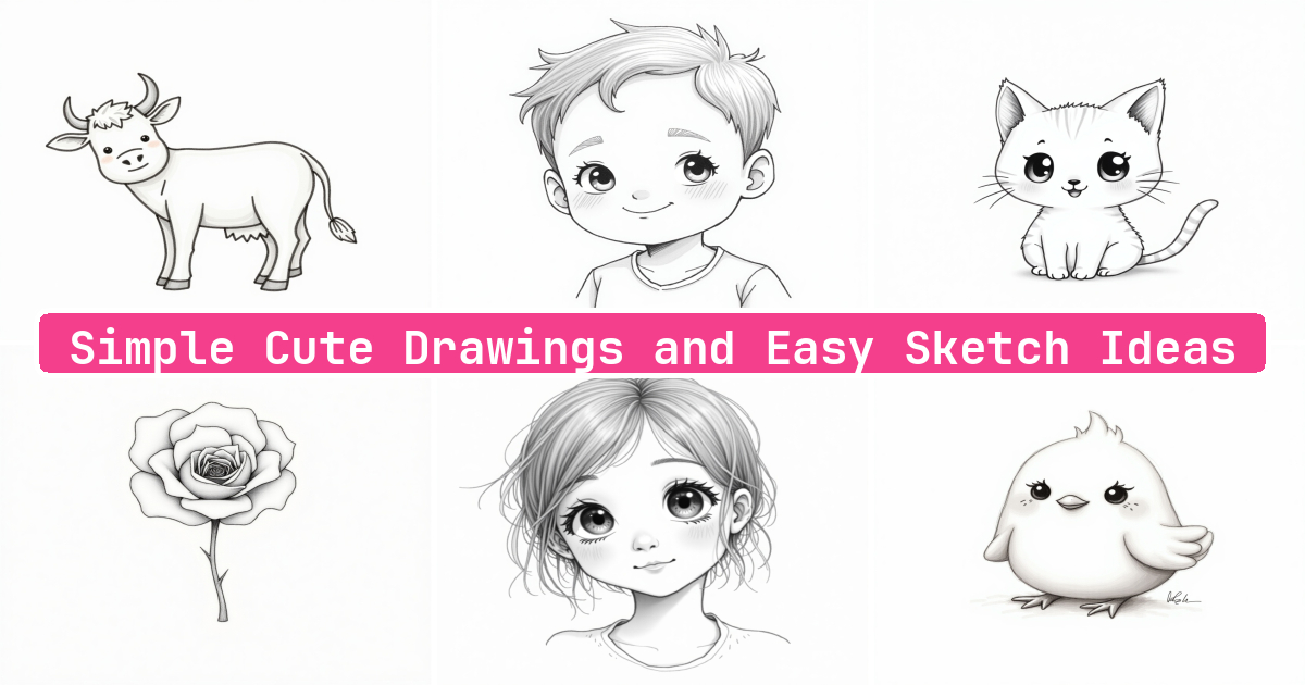 Simple Cute Drawings and Easy Sketch Ideas - Aivana