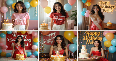 Happy Birthday woman AI prompt