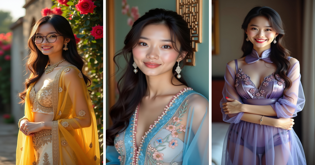 AI Photoshoot of Asian Woman Luxury Fashion, Office & Saree Looks - Aivana