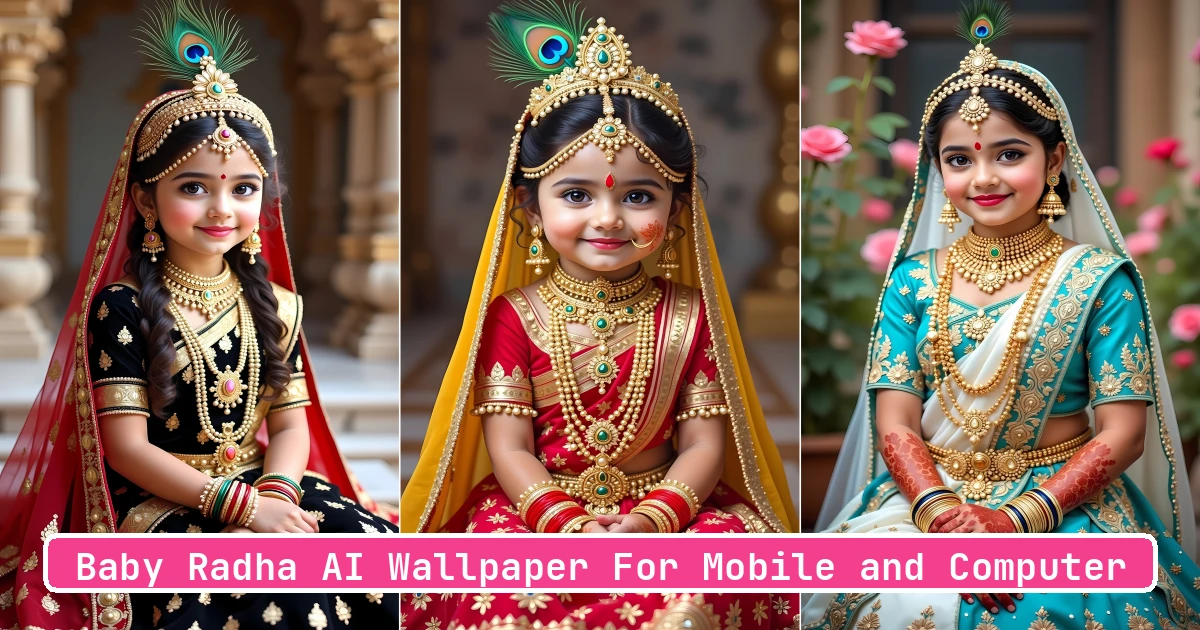 Baby Radha AI Wallpaper For Mobile and Computer - Aivana