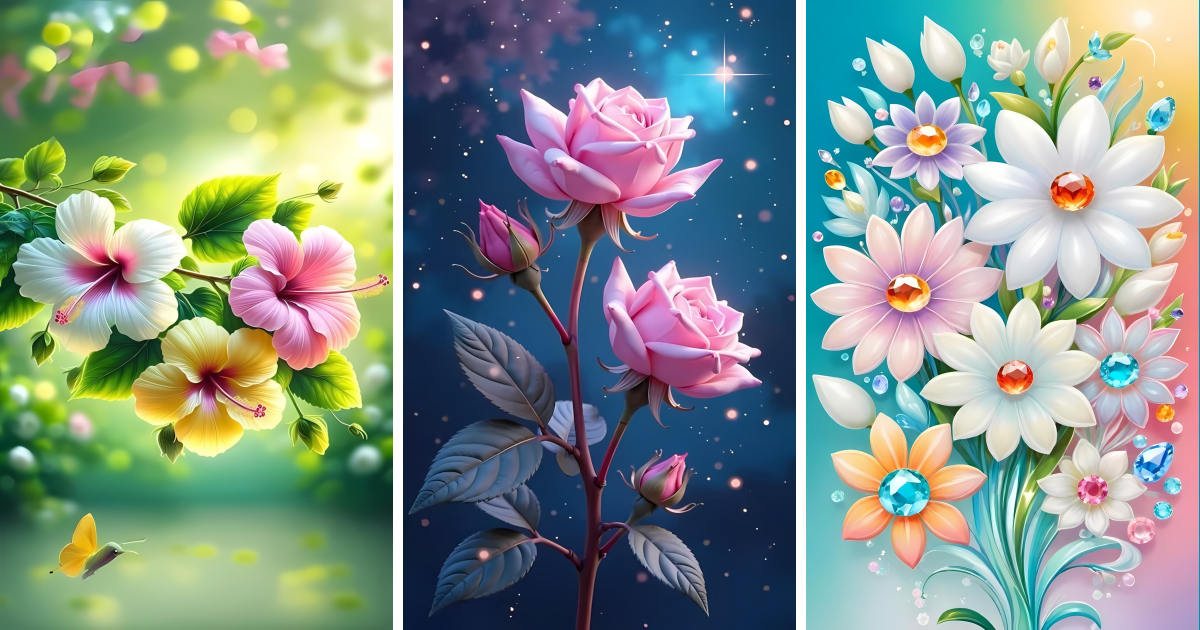 Beautiful Flowers AI Wallpaper - 4K Floral Backgrounds with Roses, Tulips & More 🌸 - Aivana