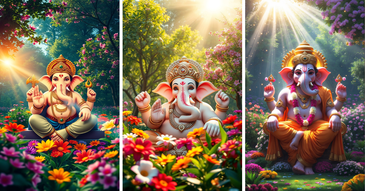 Experience Divine Grace: 4K AI Image of Lord Shri Ganesh Blessings - Aivana