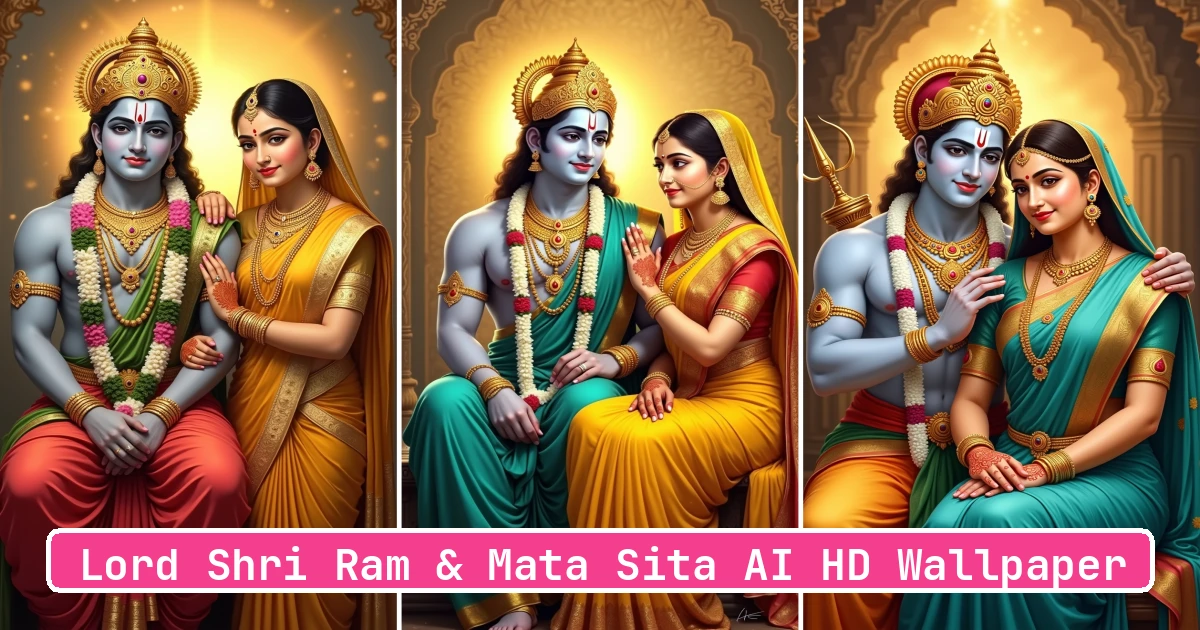 Lord Shri Ram & Mata Sita AI HD Wallpaper - Aivana