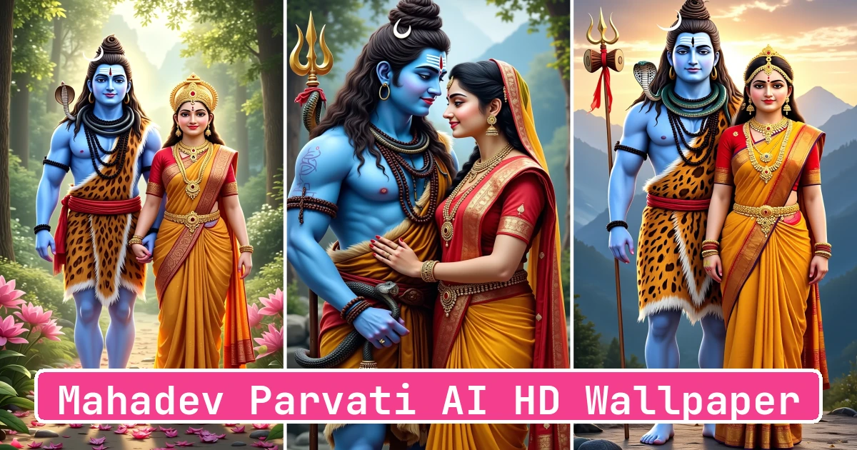 Mahadev Parvati AI HD Wallpaper - Aivana