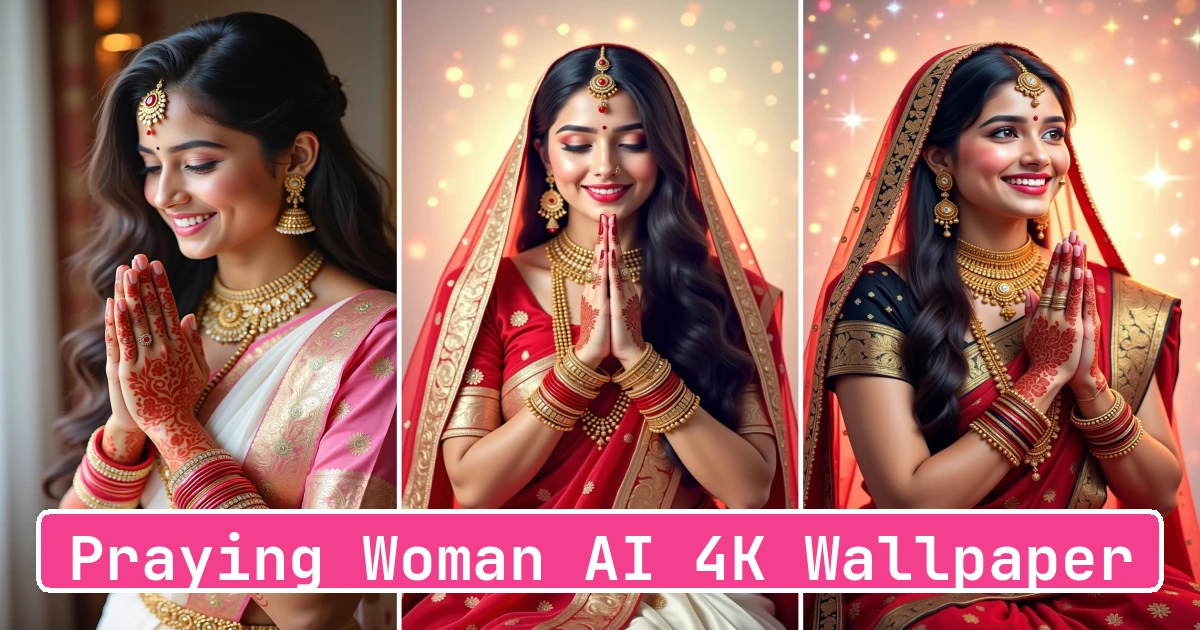 Praying Woman AI 4K Wallpaper for Desktop - Aivana