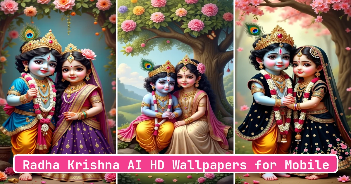 Radha Krishna AI HD Wallpapers for Mobile - Aivana