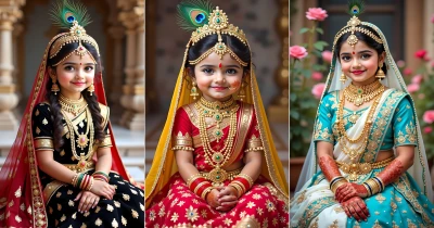 Baby Radha AI Wallpaper For Mobile and Computer