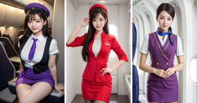 ✈️ Beautiful Air Hostess AI Wallpaper