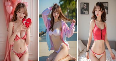 Beautiful Luxury Girl in Bikini AI Images