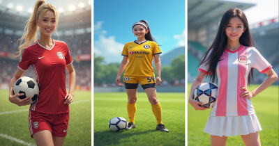 ⚽Female Football AI Wallpaper HD