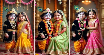 Radha Krishna & Yashoda AI HD Wallpapers for Desktop