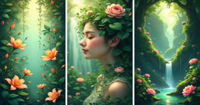 🌿Harmony in Nature AI Wallpaper